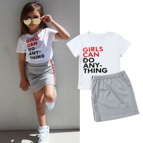 Kids Baby Girls Toddler T-shirt Tops Skirt Tutu Dress 2PCS Set Outfits Clothes Kids Baby Girls Toddler T-shirt Tops Skirt Tutu Dress 2PCS Set Outfits Clothes